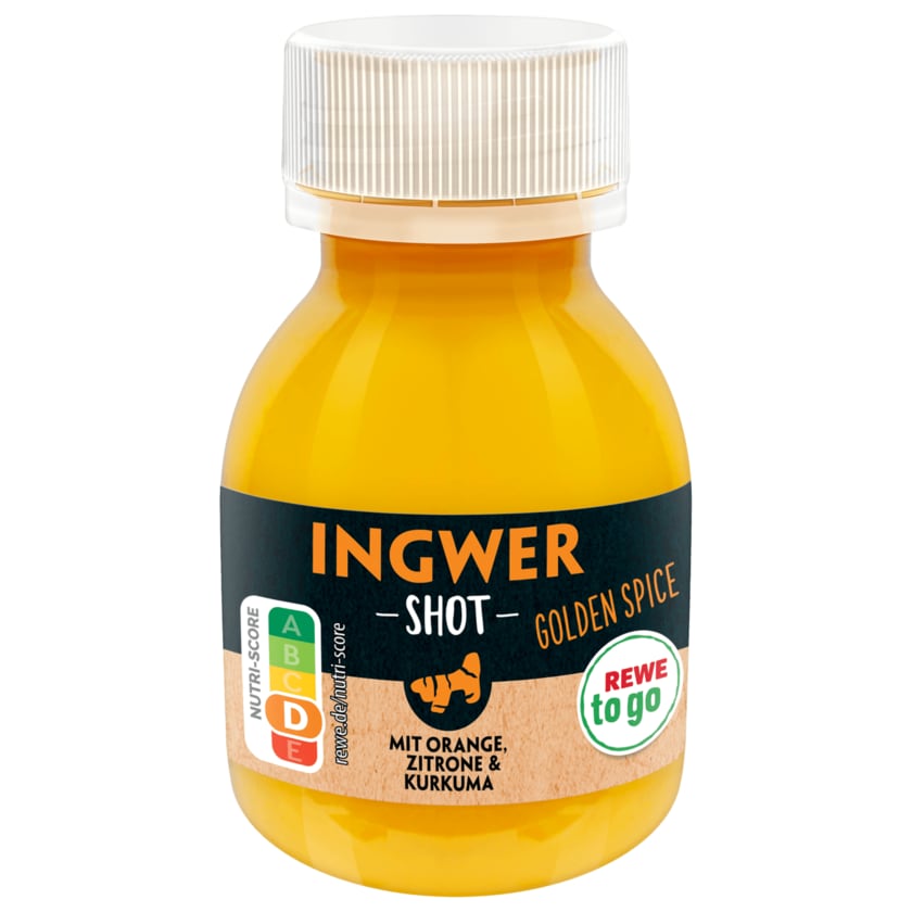 REWE to go Ingwer Shot mit Orange Zitrone & Kurkuma 60ml